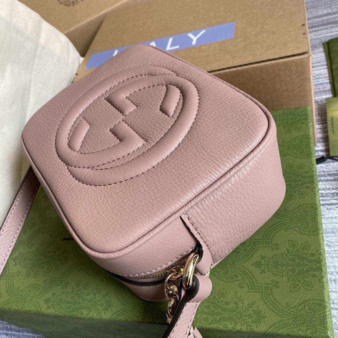 gg Soho Small Disco Bag Dust Pink For Women, Women&#8217;s Bags, Shoulder And Crossbody Bags 8in/21cm gg 308364