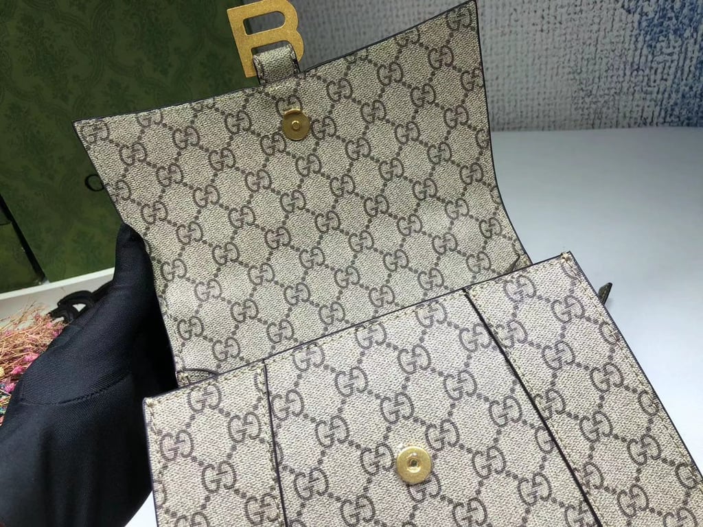 GG X BALENCIAGA WOMEN'S HOURGLASS SMALL HANDBAG