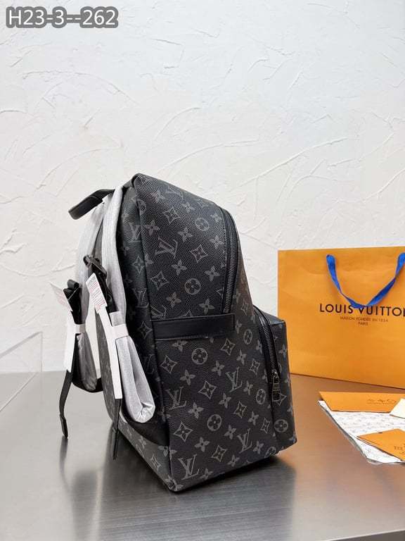 LUV 37CM BLACK MONOGRAM ECLIPSE DISCOVERY BACKPACK PM M43186