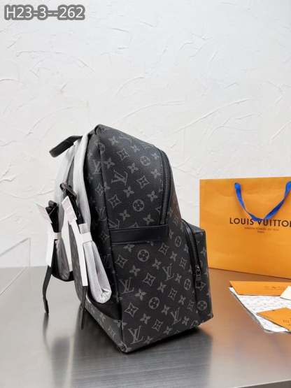 LUV 37CM BLACK MONOGRAM ECLIPSE DISCOVERY BACKPACK PM M43186