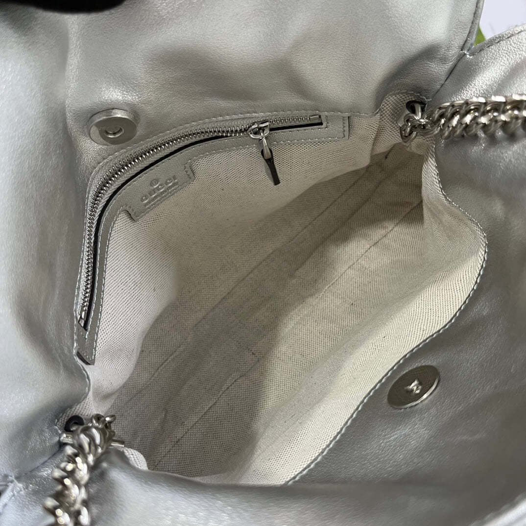 GC751518 Blondie Handbag 24cm Silver leather Free shipping