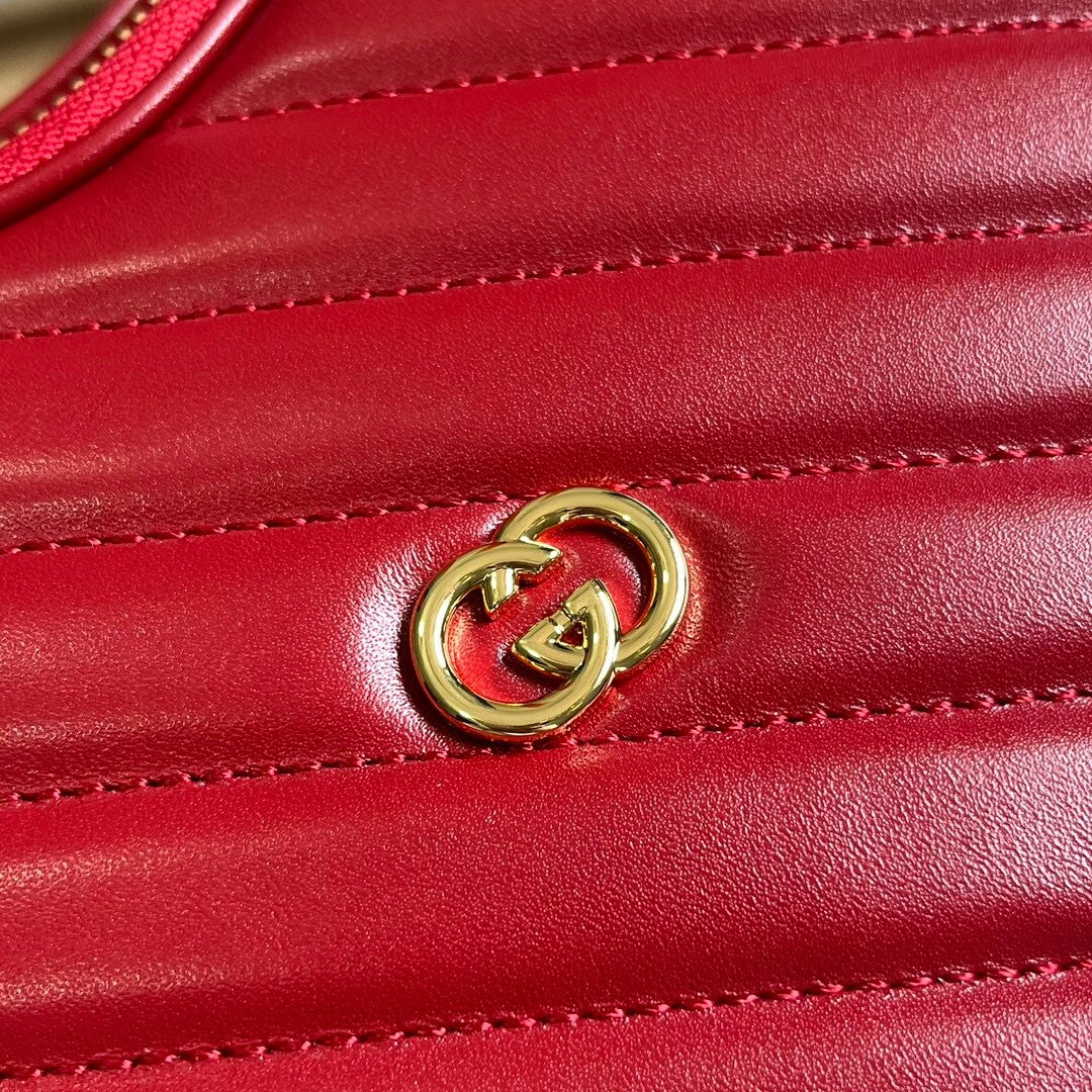 GC751628 shoulder bag shoulder bag 20cm red Free shipping