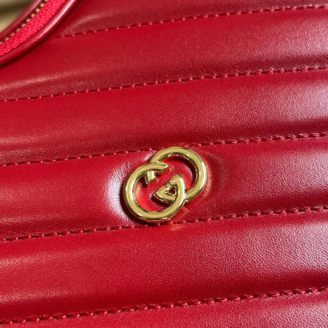 GC751628 shoulder bag shoulder bag 20cm red Free shipping