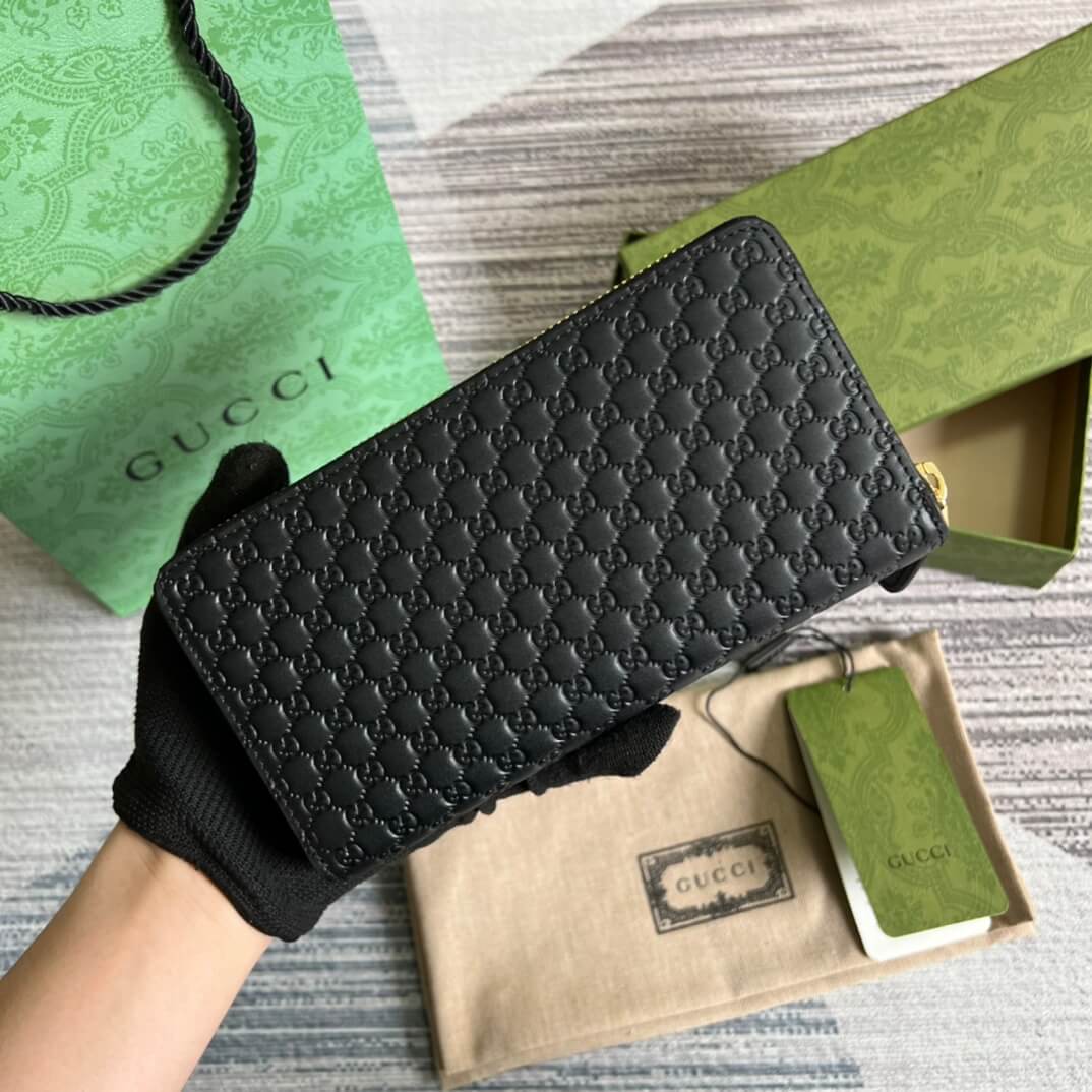 GG 449391 Marmont black 19cm Small G embossed cowhide