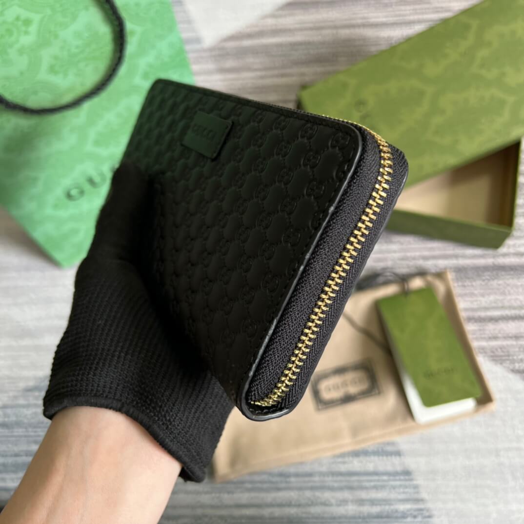 GG 449391 Marmont black 19cm Small G embossed cowhide