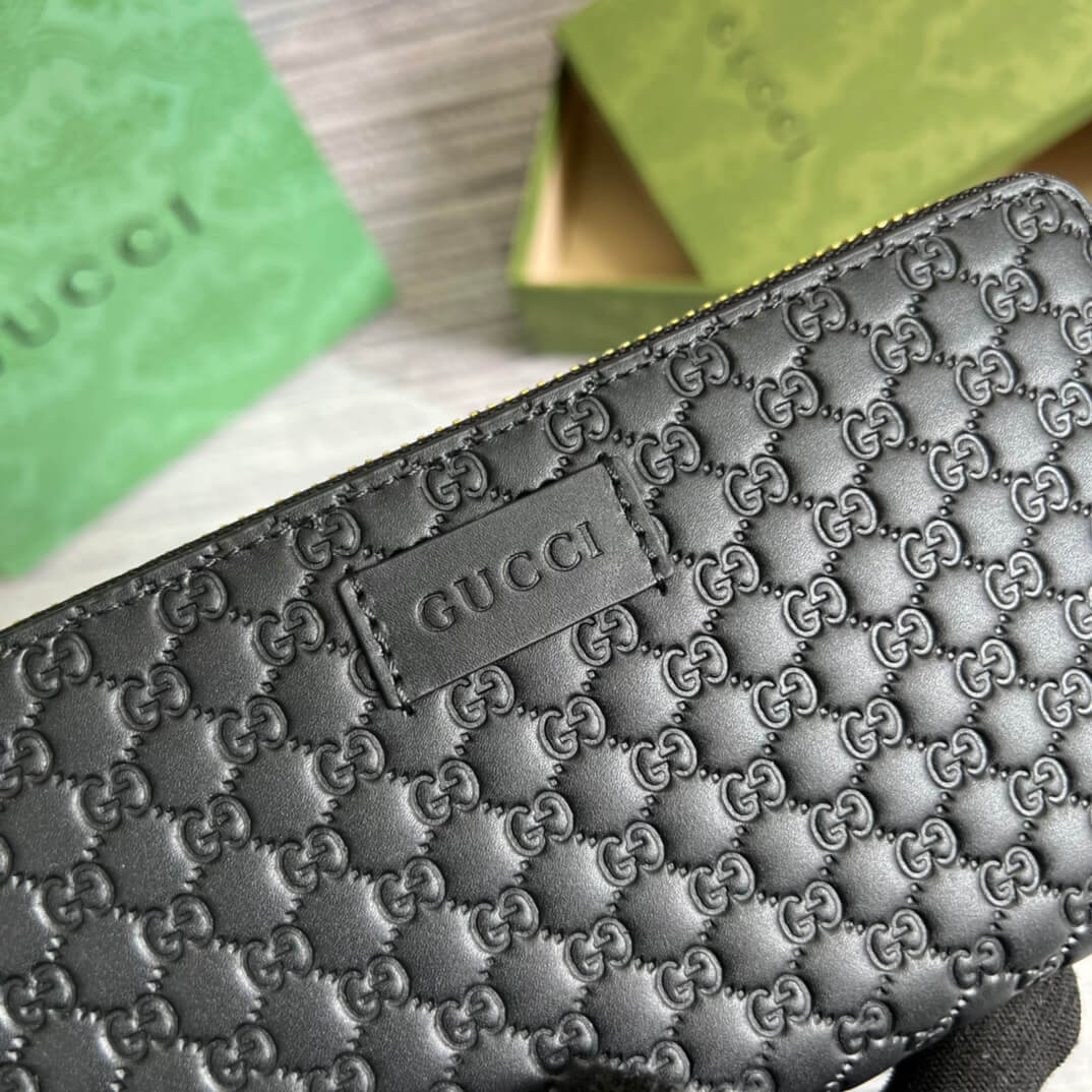 GG 449391 Marmont black 19cm Small G embossed cowhide