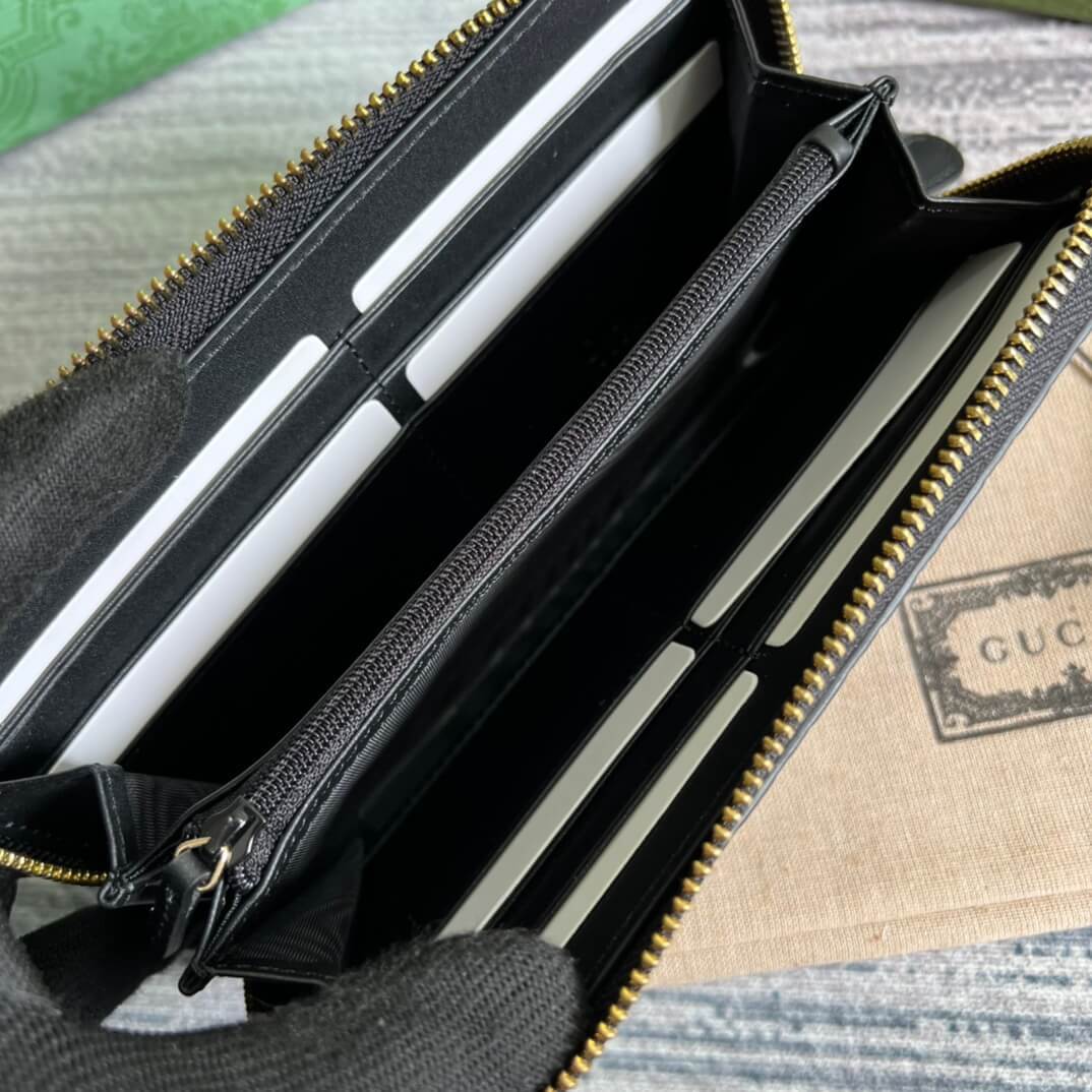 GG 449391 Marmont black 19cm Small G embossed cowhide