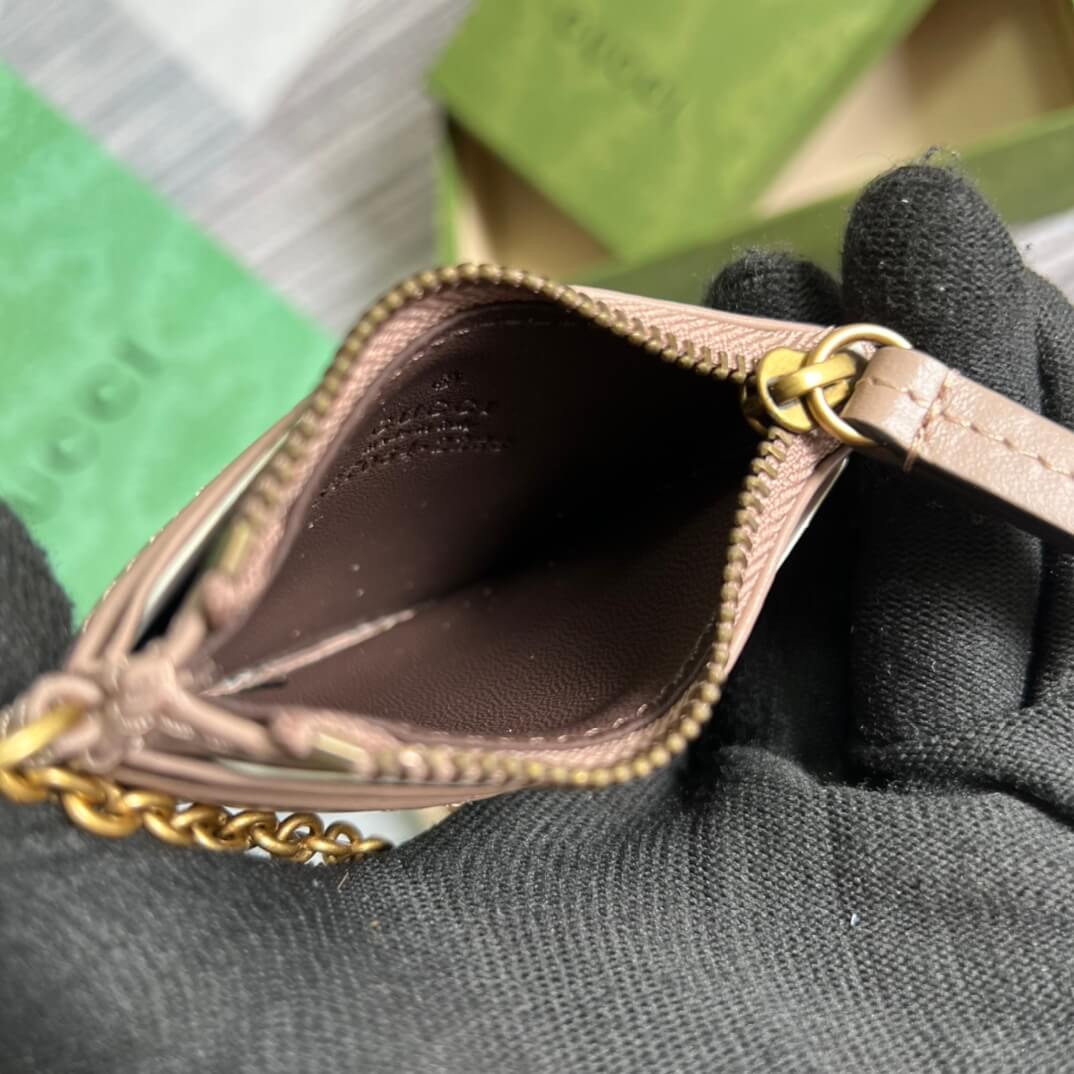 GG 627064 Marmont wallet 10cm Milk tea color Canvas