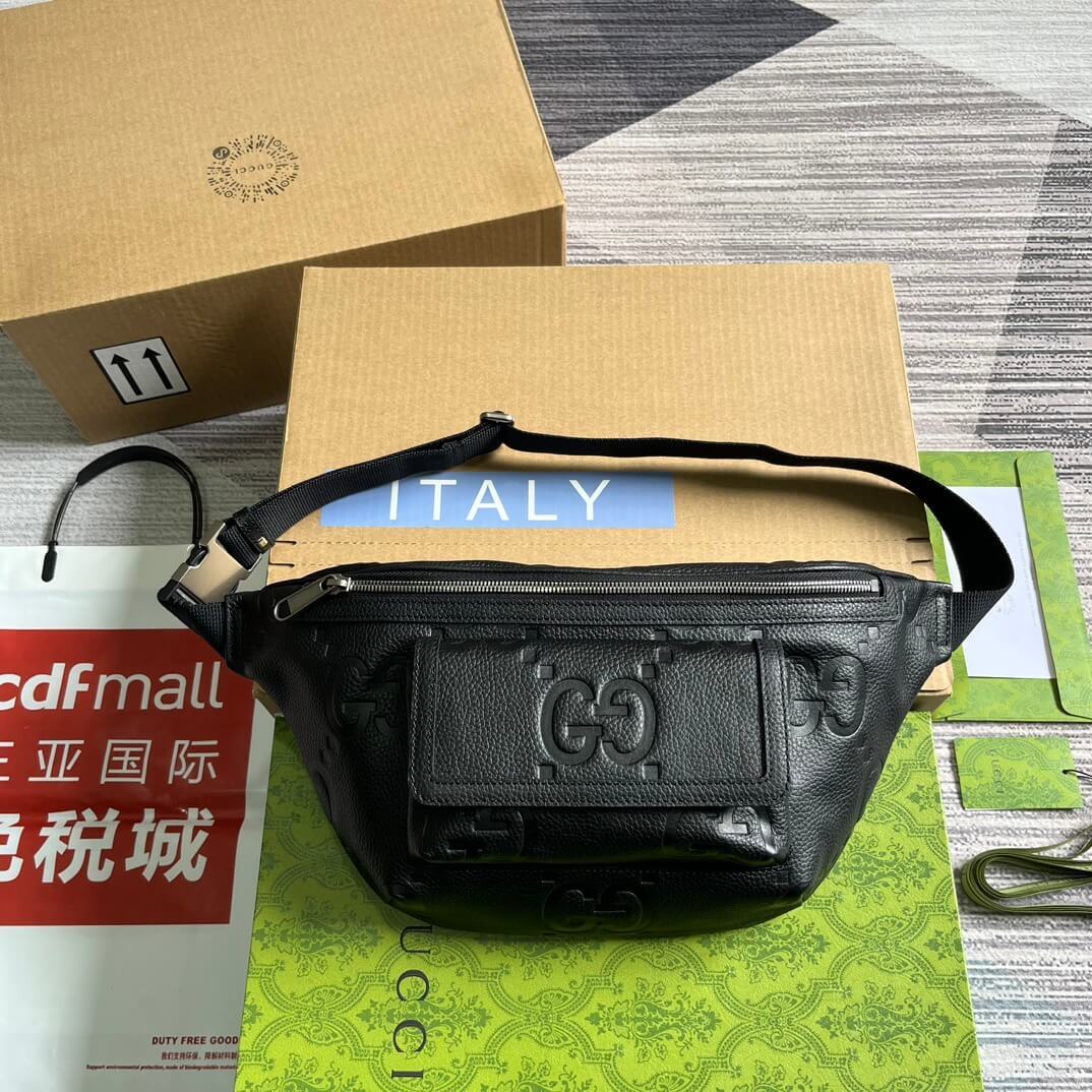 GG 645093 fanny pack 28cm black/COWHIDE/ REAL LEATHER