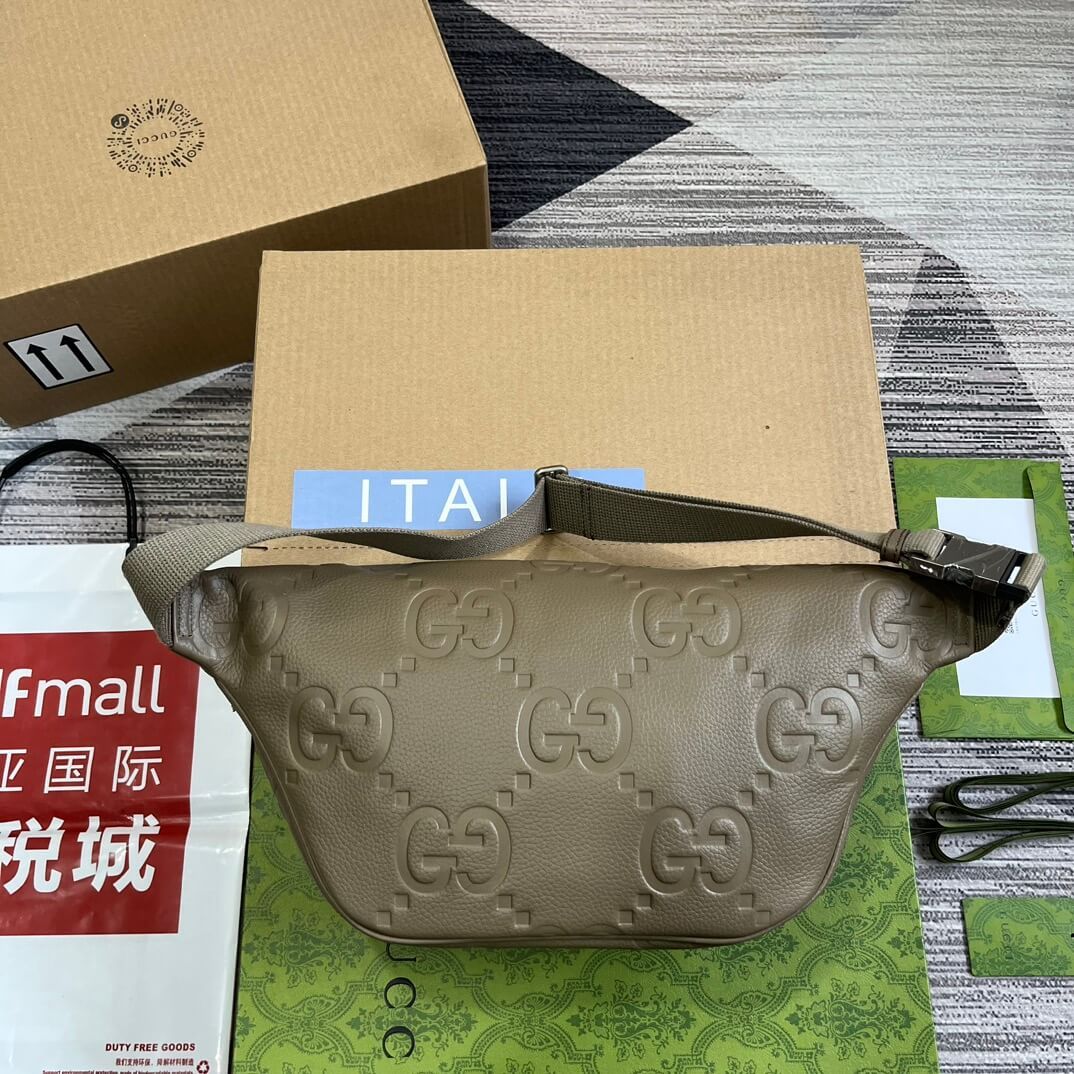 GG 645093 fanny pack 28cm grey/COWHIDE/ REAL LEATHER