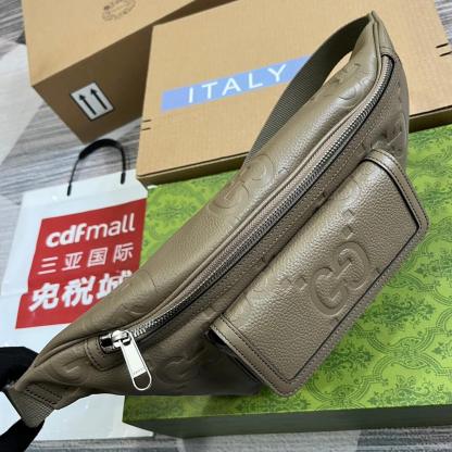 GG 645093 fanny pack 28cm grey/COWHIDE/ REAL LEATHER