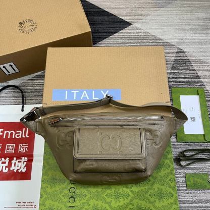 GG 645093 fanny pack 28cm grey/COWHIDE/ REAL LEATHER