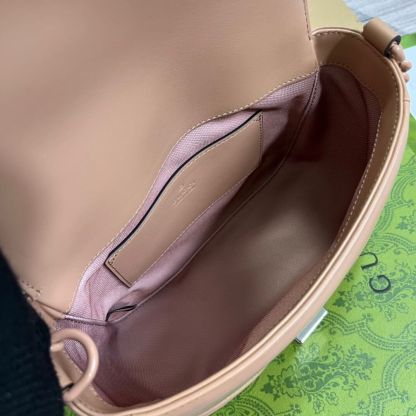 GG 739681 Marmont shoulder bag 18cm rose beige Leather