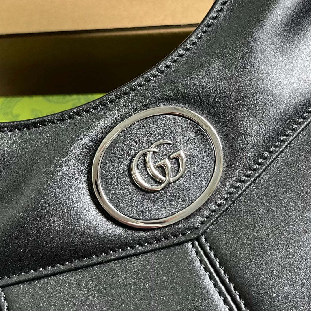 GG 745918 totes Handbag 28cm Black/Genuine Leather