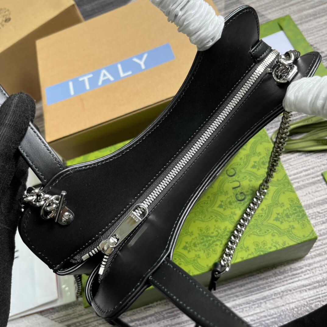 GG 745918 totes Handbag 28cm Black/Genuine Leather