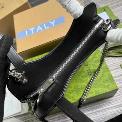 GG 745918 totes Handbag 28cm Black/Genuine Leather