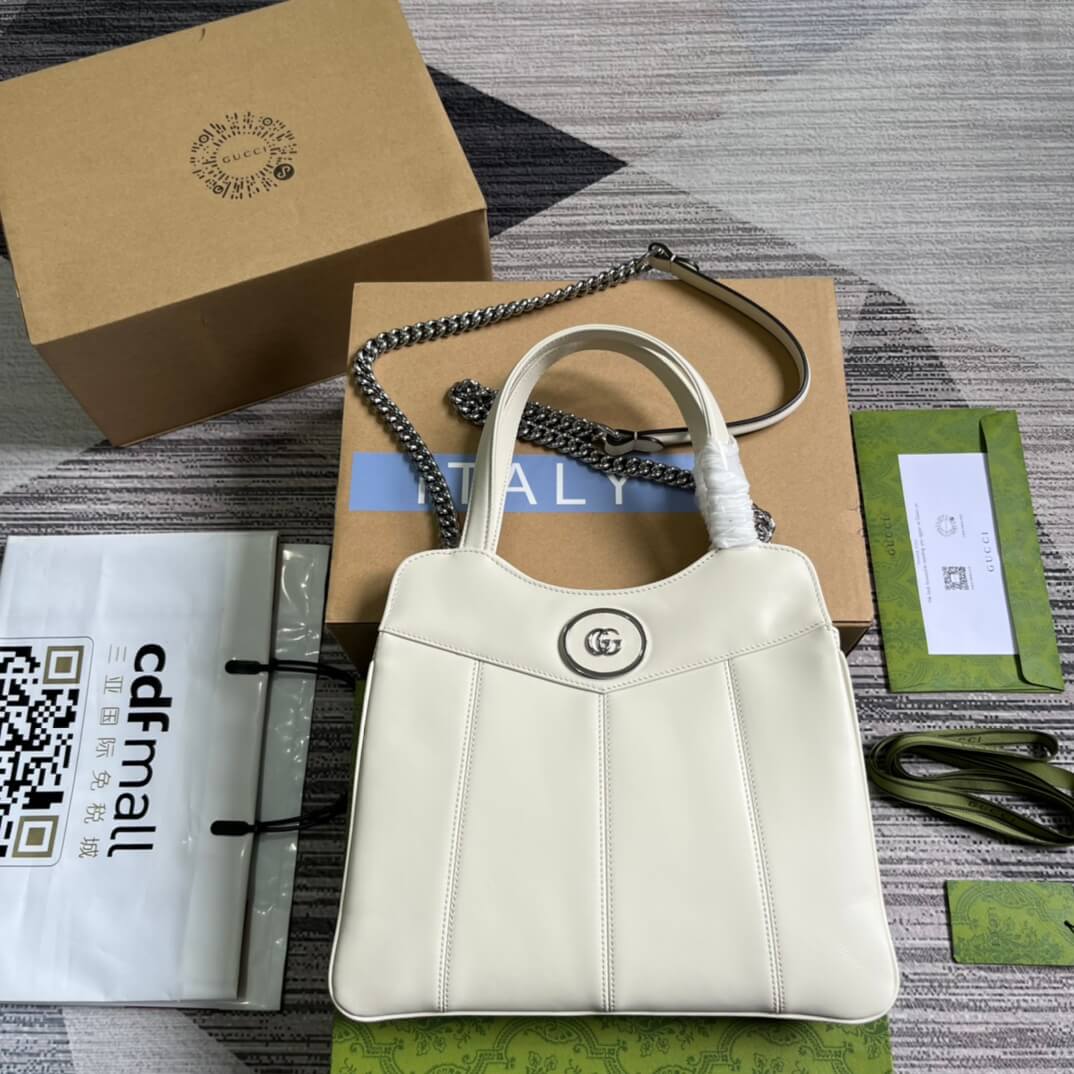 GG 745918 totes Handbag 28cm white/Genuine Leather