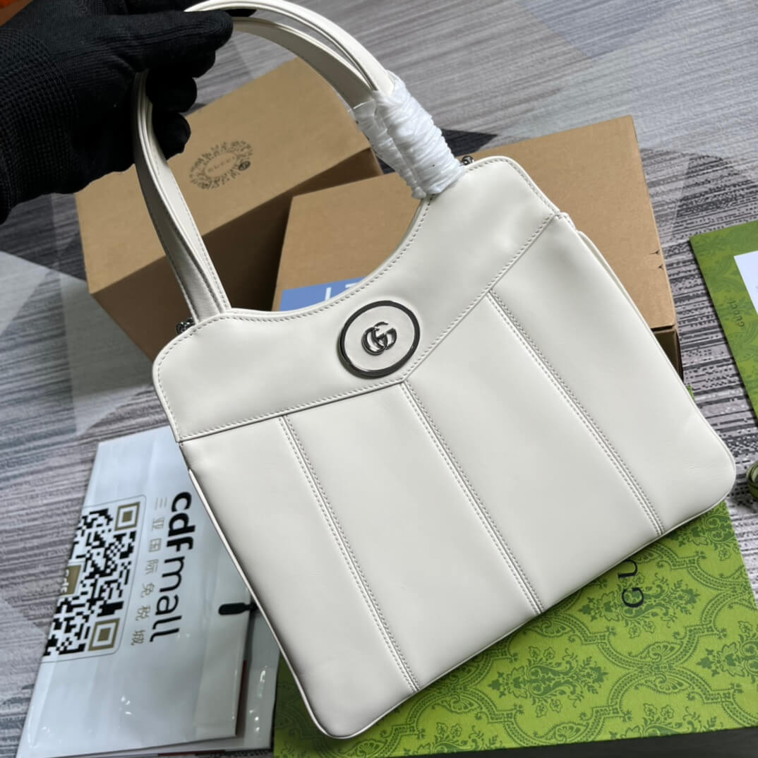 GG 745918 totes Handbag 28cm white/Genuine Leather