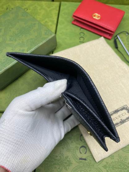 GC 456126 GG Pure cowhide wallet black short design