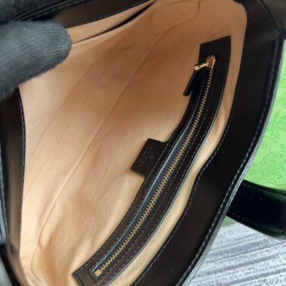GG 636709 subaxillary bag 28cm black cowhide
