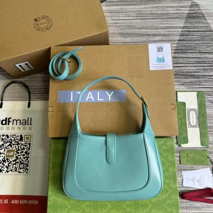 GG636709 subaxillary bag 28cm blue cowhide
