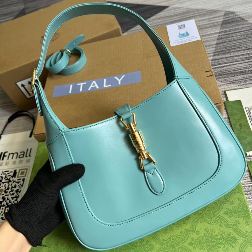 GG636709 subaxillary bag 28cm blue cowhide