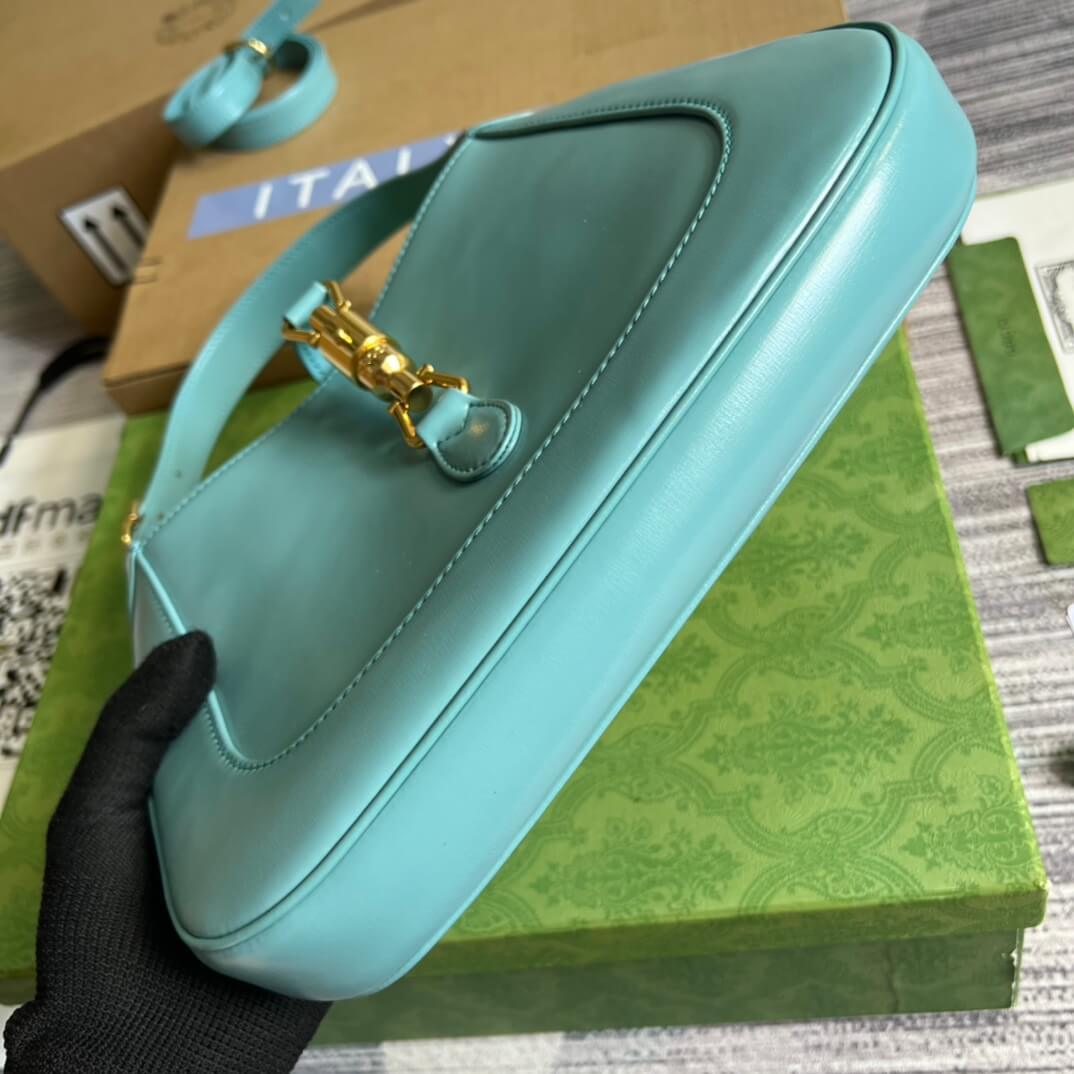 GG636709 subaxillary bag 28cm blue cowhide
