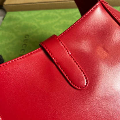 GG636709 subaxillary bag 28cm red cowhide