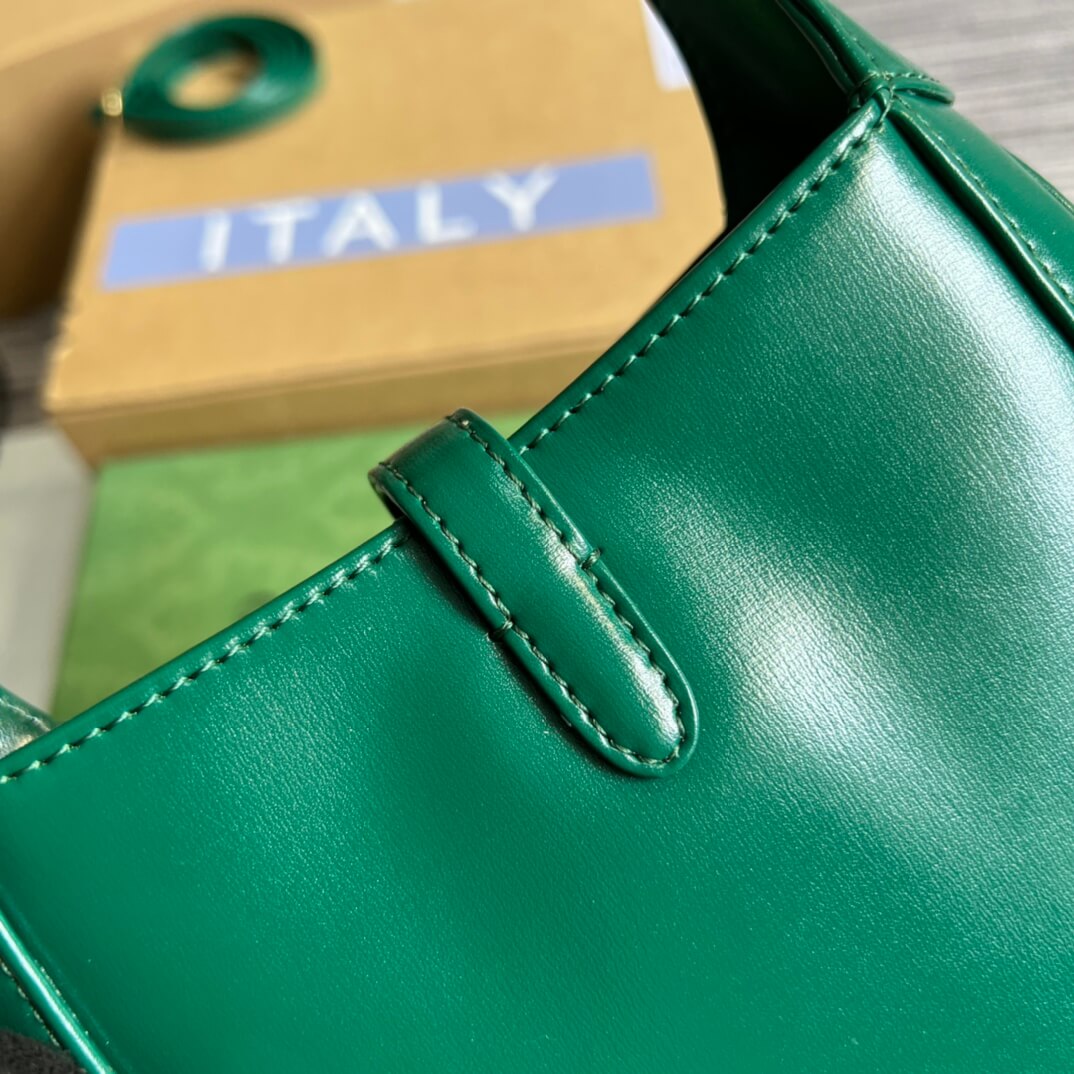 GG637091 Handbag subaxillary bag 19cm green cowhide
