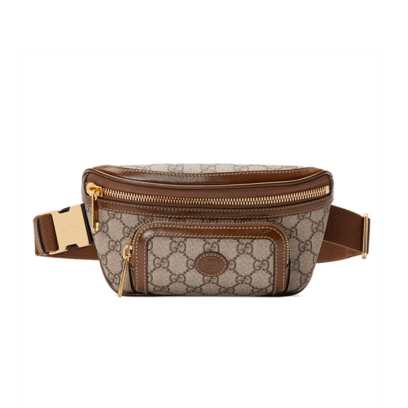 Belt Bag with Interlocking G in Brown GG Supreme 682933