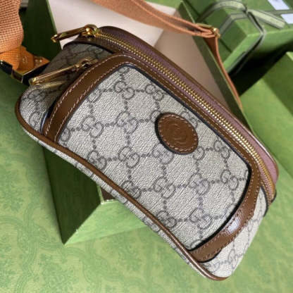 Belt Bag with Interlocking G in Brown GG Supreme 682933