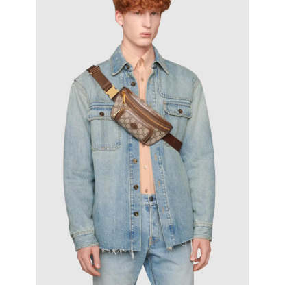 Belt Bag with Interlocking G in Brown GG Supreme 682933