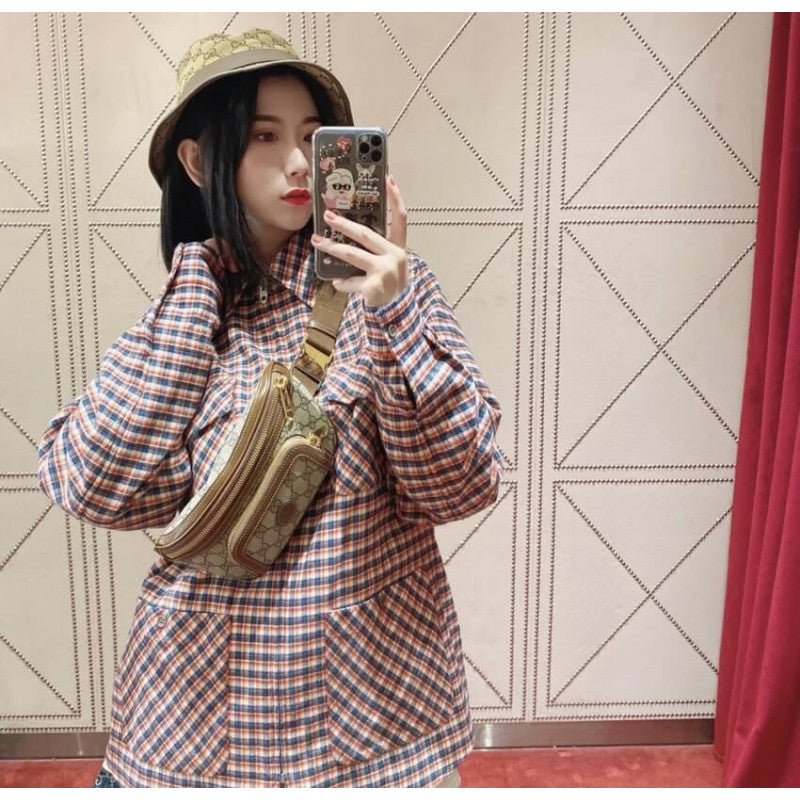 Belt Bag with Interlocking G in Brown GG Supreme 682933