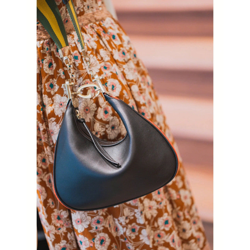 Black Leather Attache large Shoulder Bag 699409