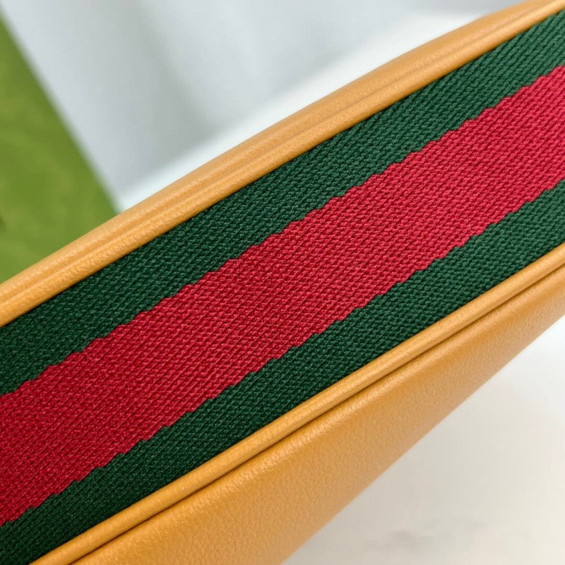 Brown Leather Attache Medium Shoulder Bag 702823