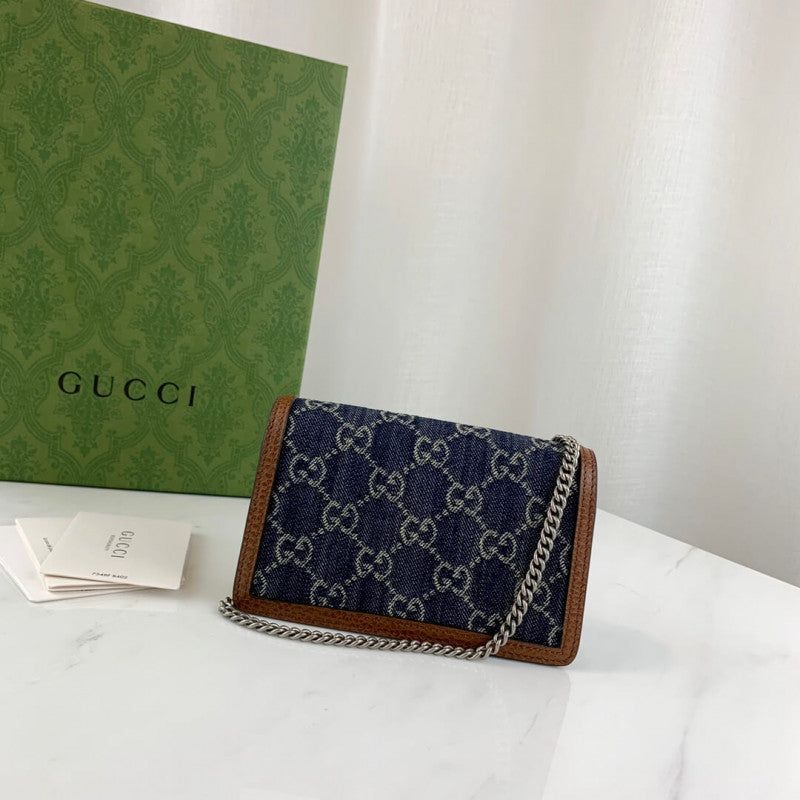 Dionysus Super Mini Bag 476432 in Denim