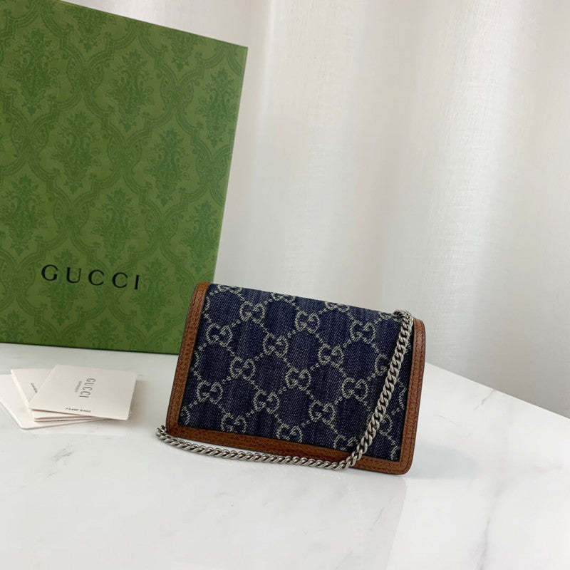 Dionysus Super Mini Bag 476432 in Denim