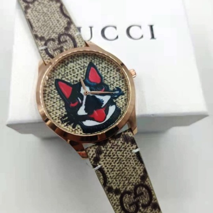 GUCCI G TIMELESS BOSTON TERRIERS 38MM YA1264056