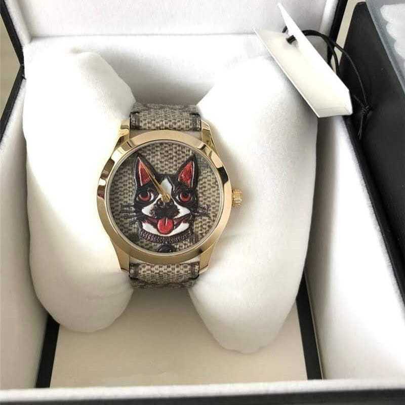 GUCCI G TIMELESS BOSTON TERRIERS 38MM YA1264056