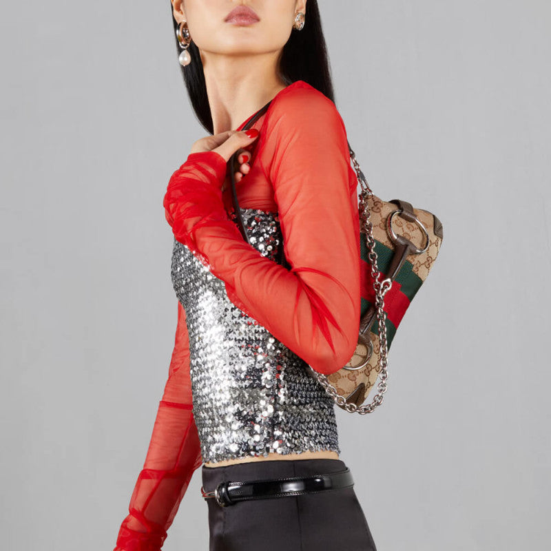 GG Horsebit Chain large Shoulder Bag 764339