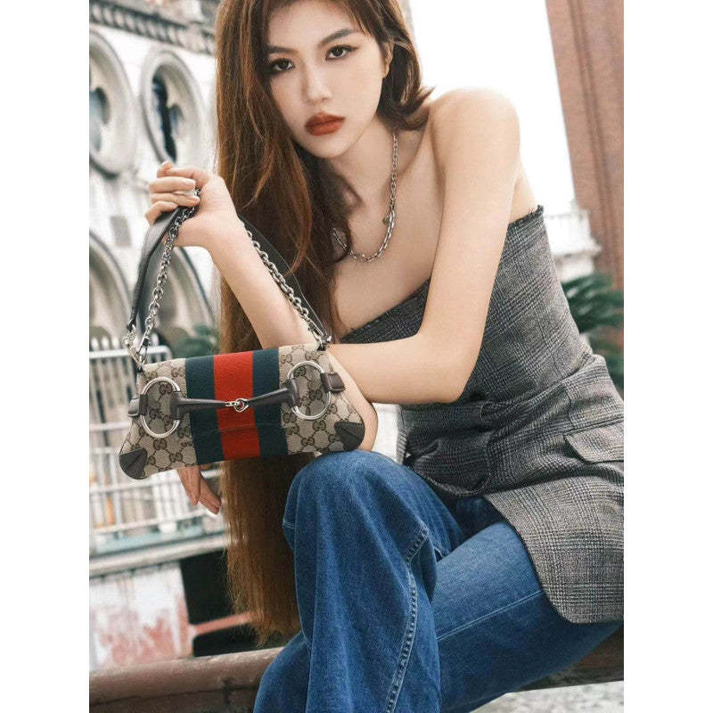 GG Horsebit Chain large Shoulder Bag 764339