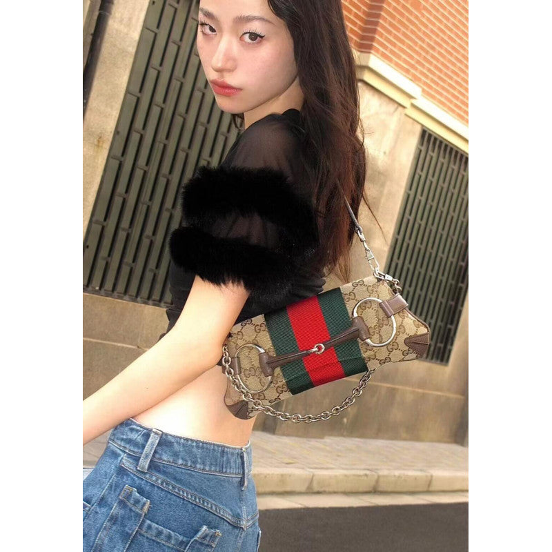 GG Horsebit Chain large Shoulder Bag 764339