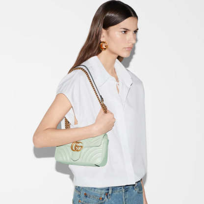 GG Marmont Matelasse Mini Bag 446744 Pale Green