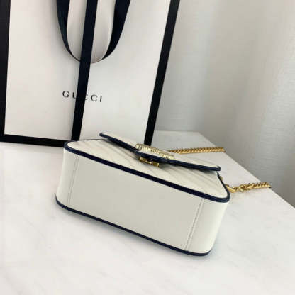 GG Marmont Mini Top Handle Bag 583571 White