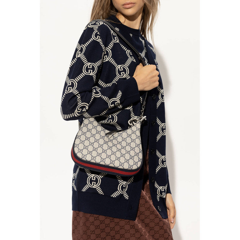 GG Supreme Attache large Shoulder Bag 699409 Blue