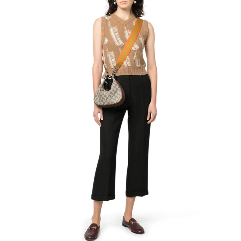 GG Supreme Attache large Shoulder Bag 699409 Coffee