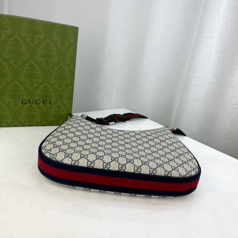 GG Supreme Attache Medium Shoulder Bag 702823 Blue