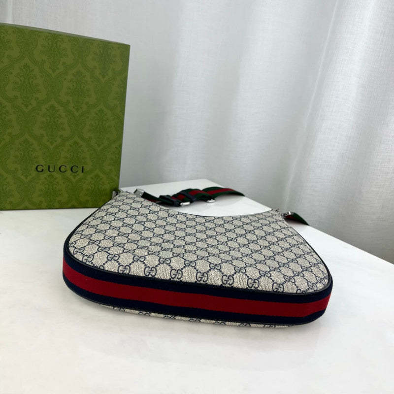 GG Supreme Attache Medium Shoulder Bag 702823 Blue