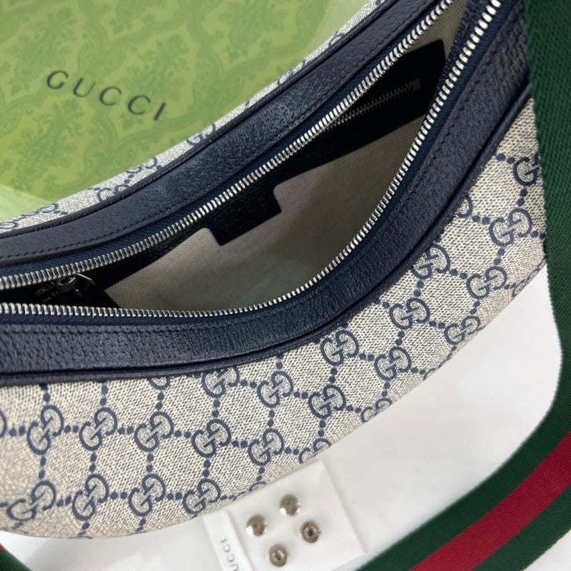 GG Supreme Attache Medium Shoulder Bag 702823 Blue