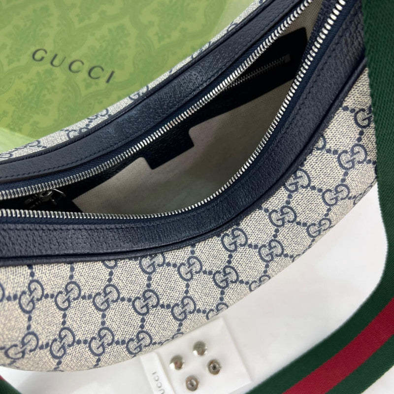 GG Supreme Attache Medium Shoulder Bag 702823 Blue